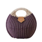 Structured Straw Frame Clutch Purse