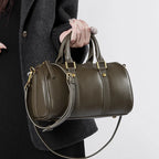 Vintage Leather Mini Duffel Bag