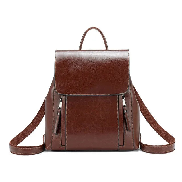 Leather Travel Backpack Purse