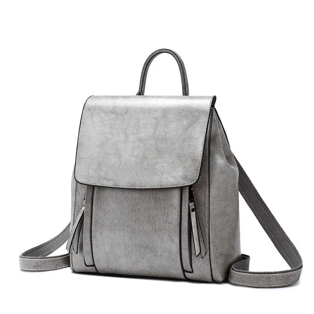 Leather Travel Backpack Purse