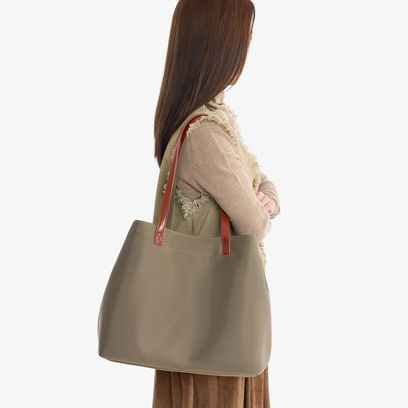 Fashion Nylon Tote Bag with Zipper