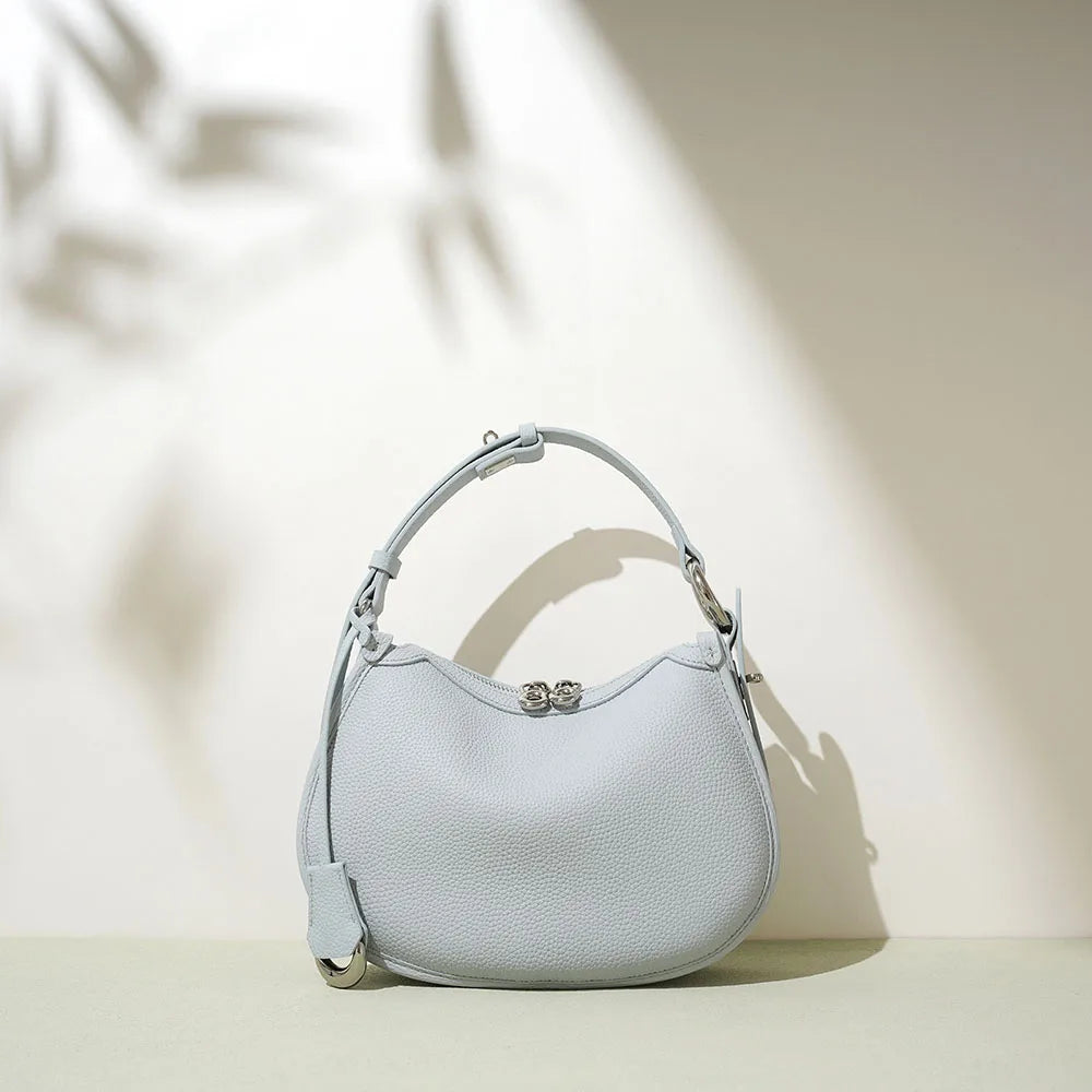 Vintage Half-Moon Leather Purse