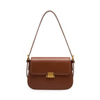 Structured Candy Pattern Leather Satchel