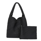 Woven Neoprene Bucket Shoulder Bag