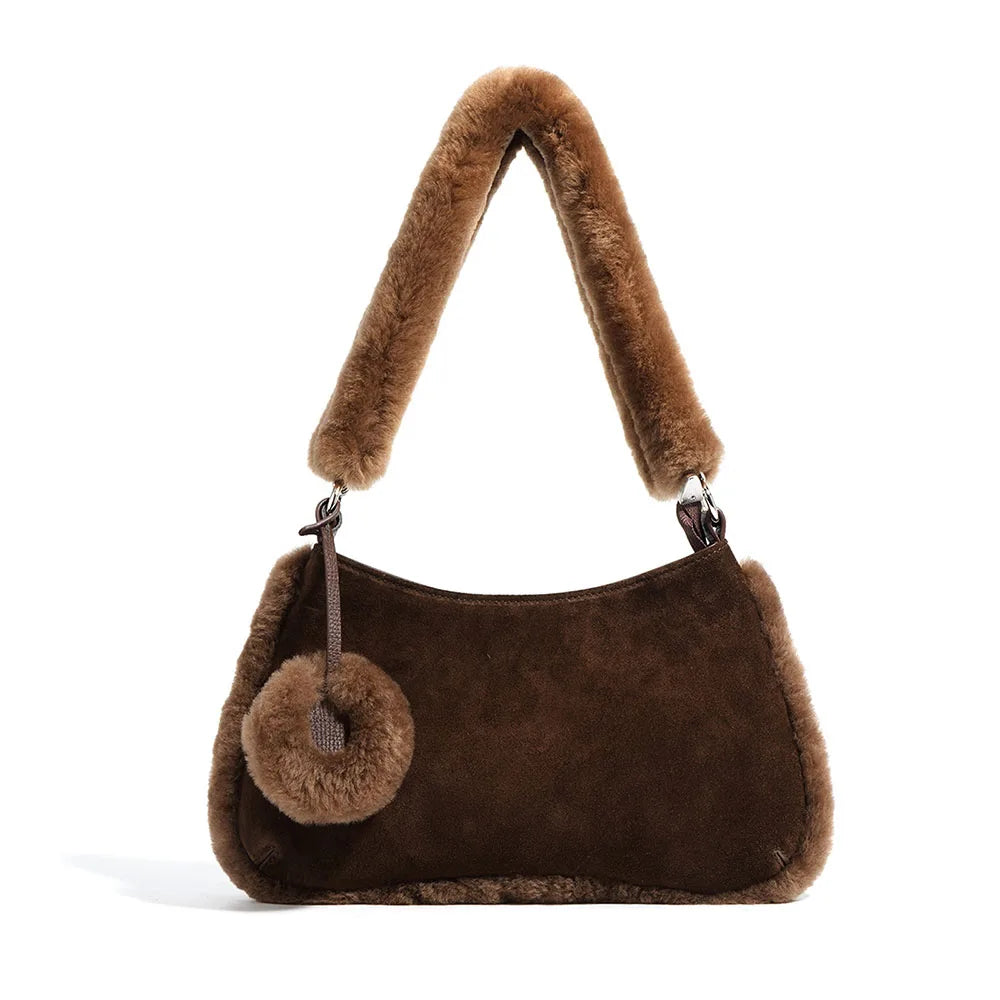Frosted Leather Crossbody Handbag