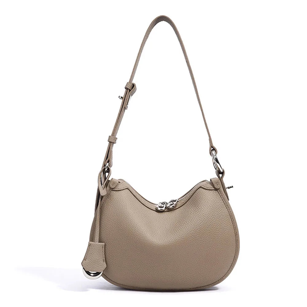 Vintage Half-Moon Leather Purse