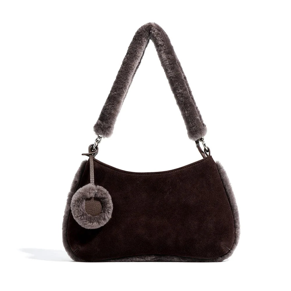 Frosted Leather Crossbody Handbag