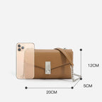 Sequined Chain-Strap Leather Clutch