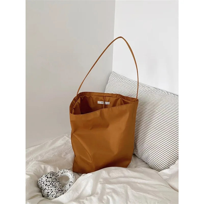 Nylon Bucket Tote Shoulder Bag