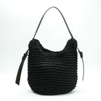 Round Hand Woven Straw Tote