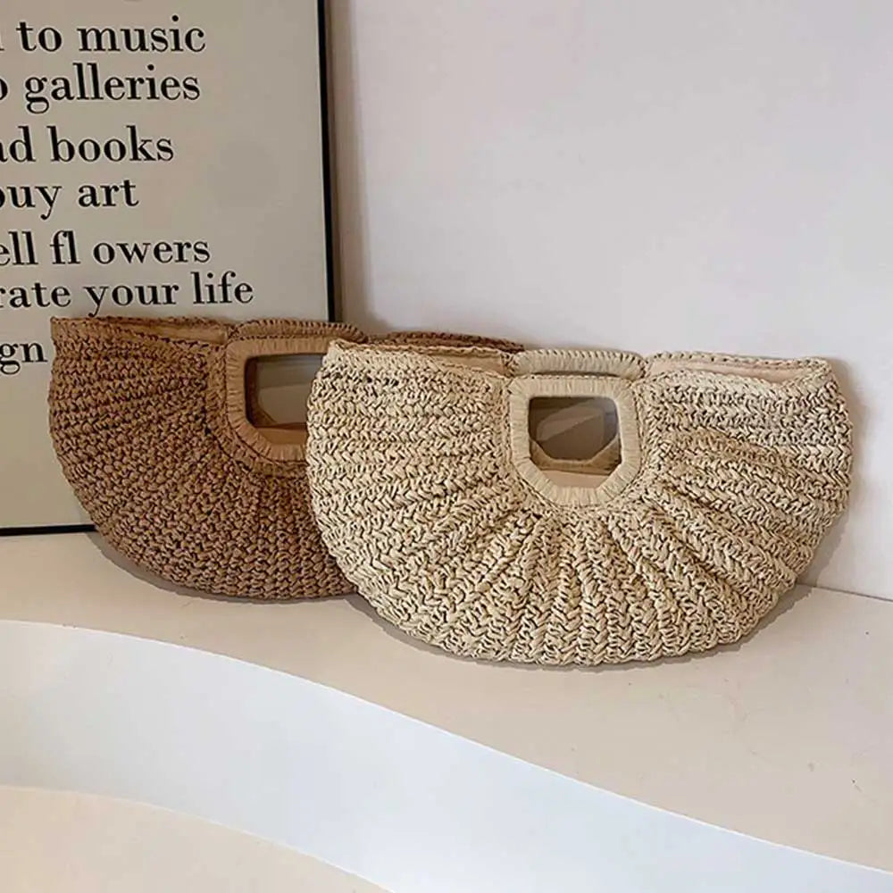 Artisan Paper Weave Hobo Bag