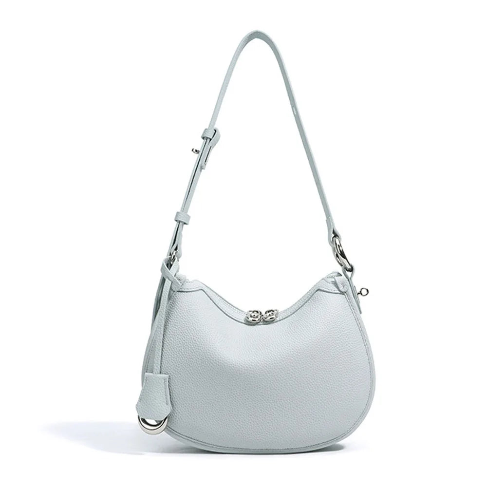 Vintage Half-Moon Leather Purse