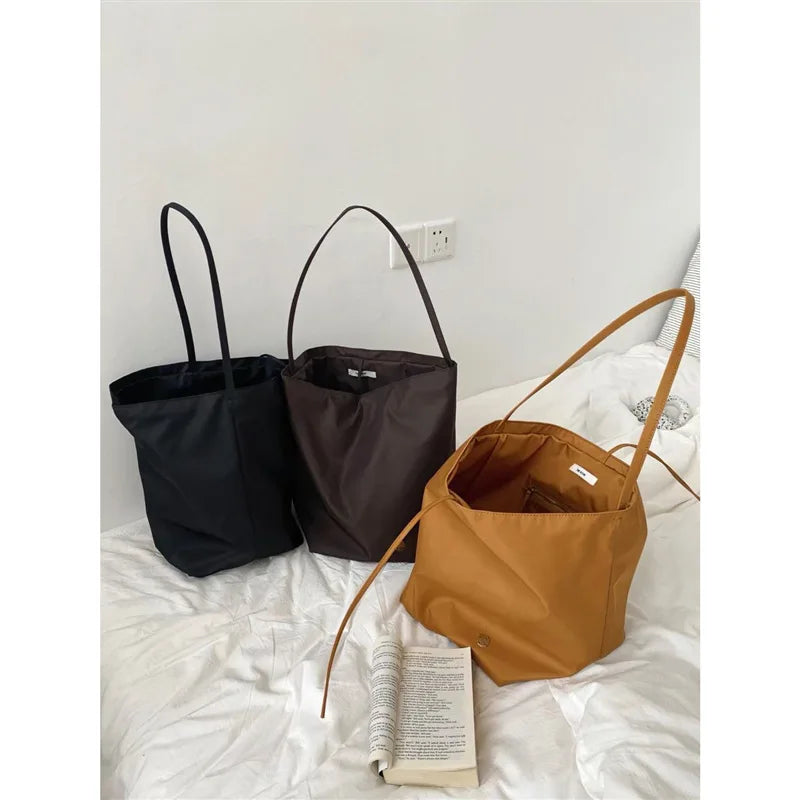 Nylon Bucket Tote Shoulder Bag
