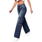 Women's Wide Leg Cargo Jeans