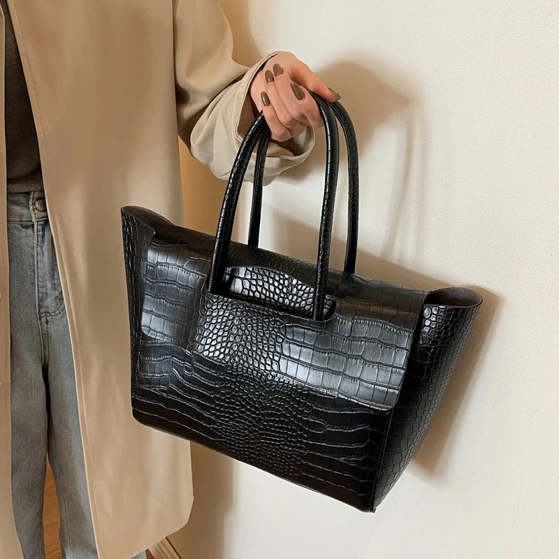 Textured Flap Top Handle Bag