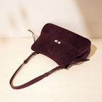 Frosted Suede Crossbody Handbag