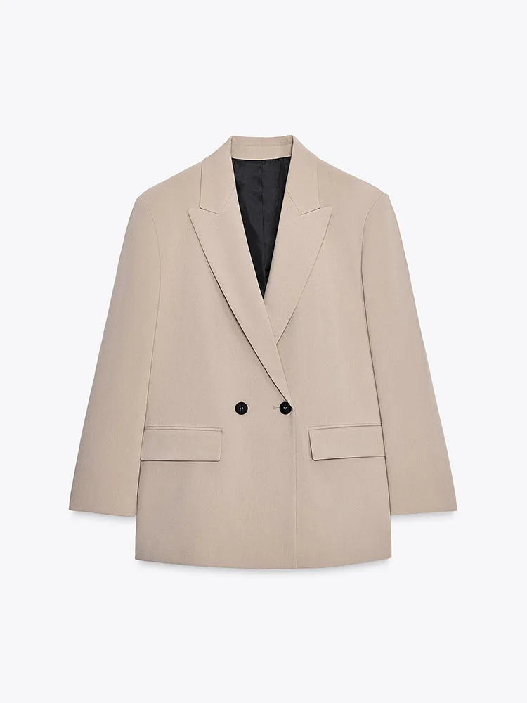 Double-Breasted Ethnic Silhouette Jacket