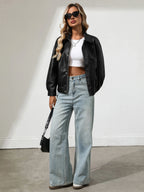 Faux Leather Motorcycle Jacket