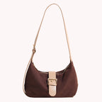 Suede Hobo Crossbody Handbag