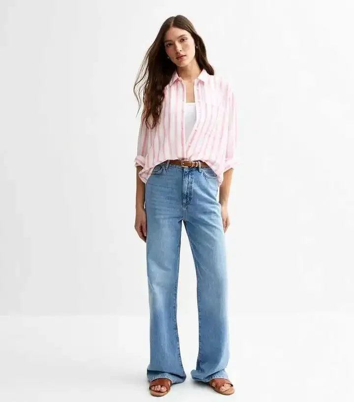 Cotton Striped Loose Fit Shirt