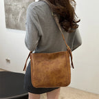 Square Vegan Leather Crossbody Bag