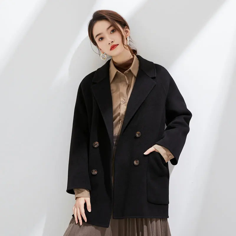 Double-Faced Cashmere Wool Coat