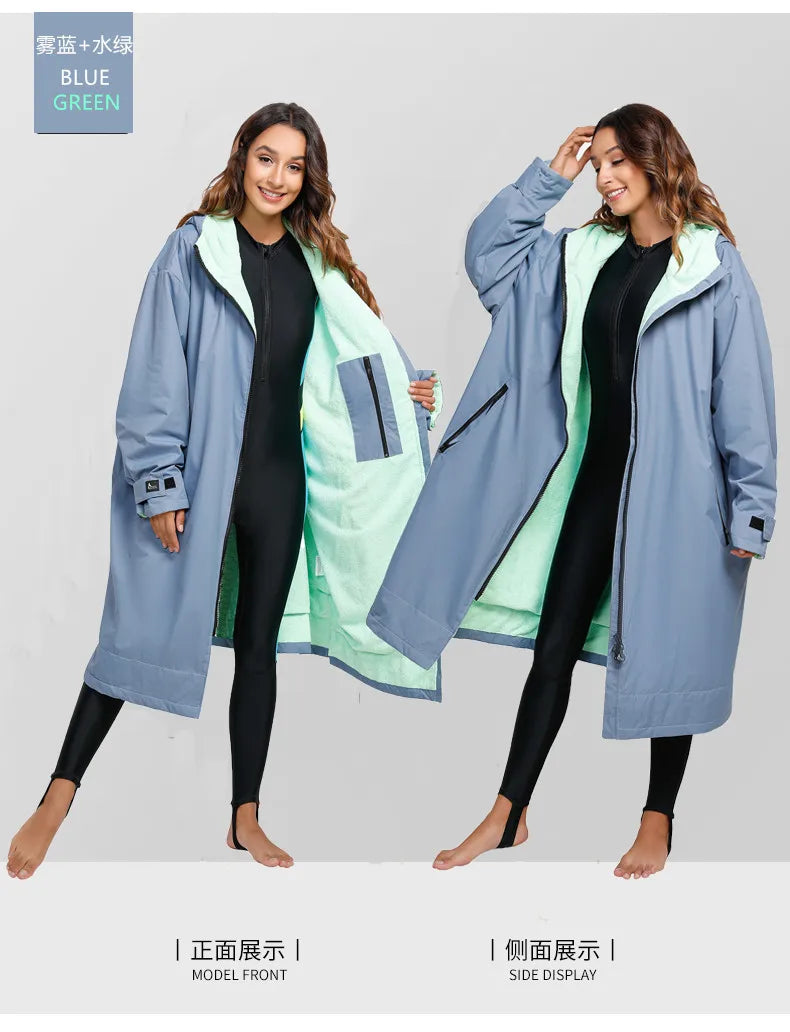 Unisex Water-Resistant Swim Parka Poncho