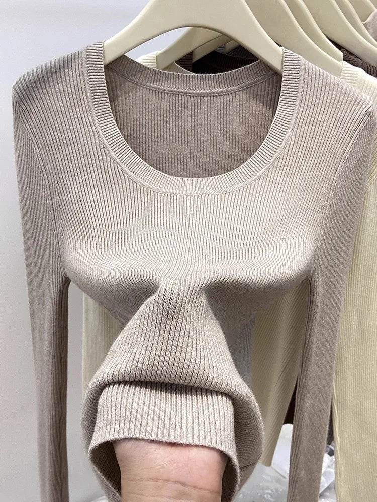 Women's Slim Fit Knitted Pullover Sweater