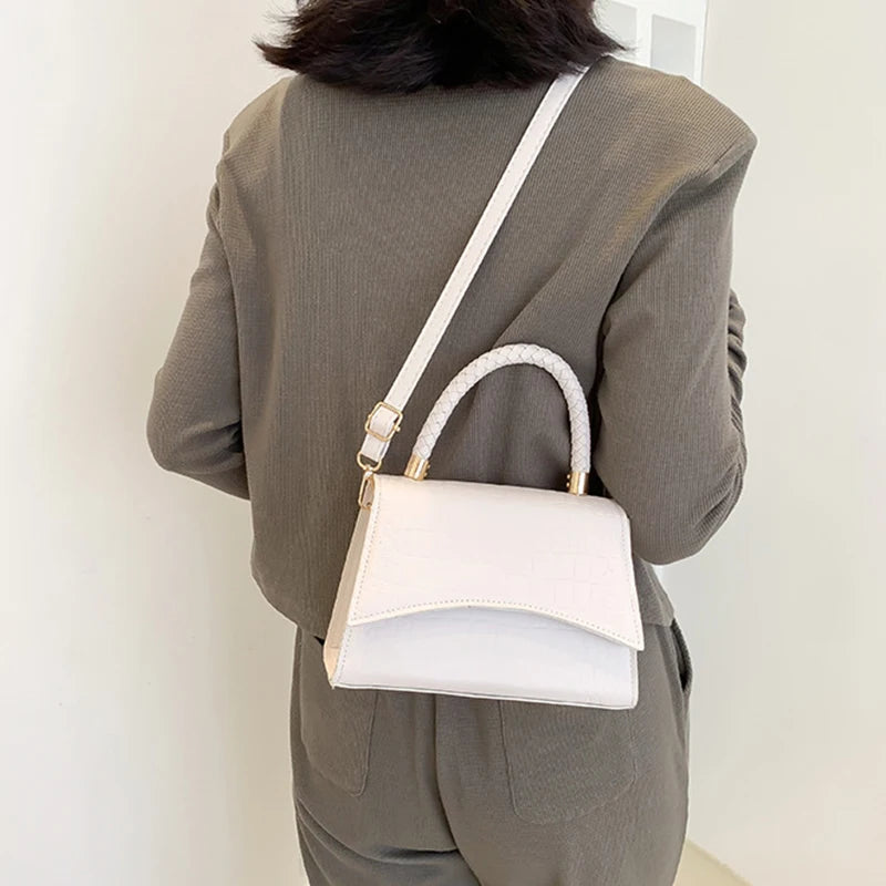 Stone Pattern Flap Top Handle