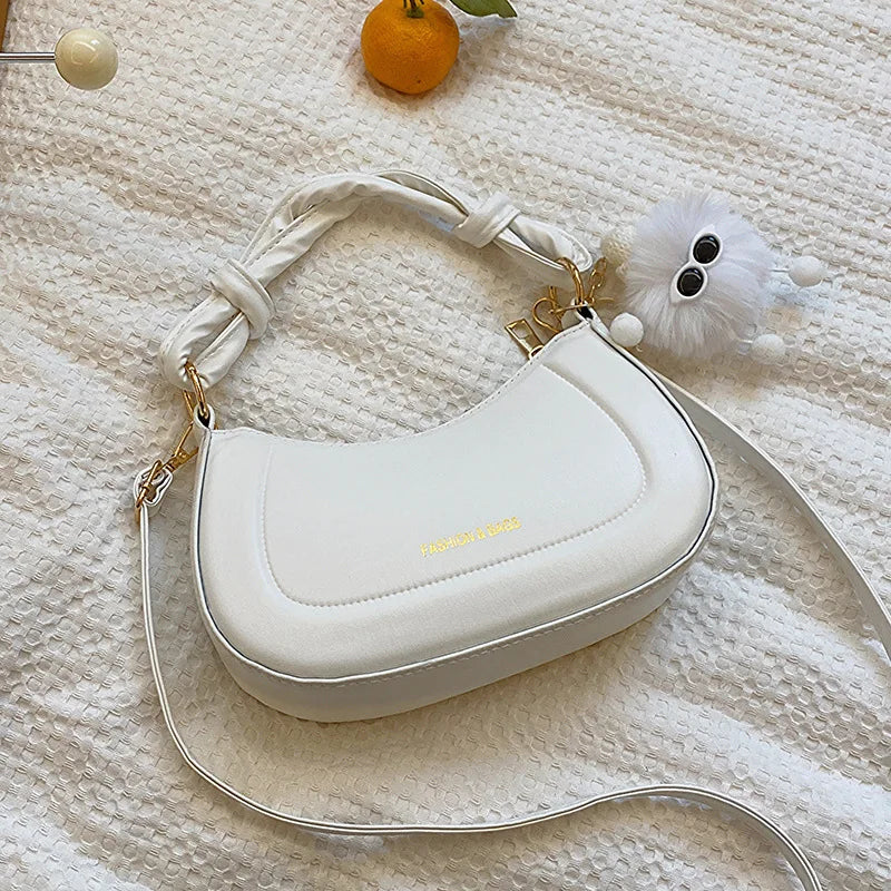 Doll-Decor Dumpling Shoulder Bag