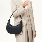 Convertible Half-Moon Leather Travel Tote