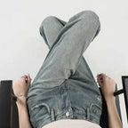 Retro Narrow Straight Leg Jeans