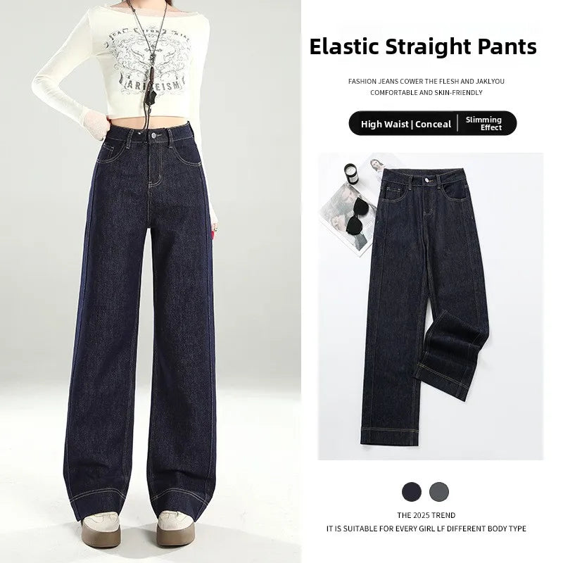 Plus Size Elastic Waist Jeans