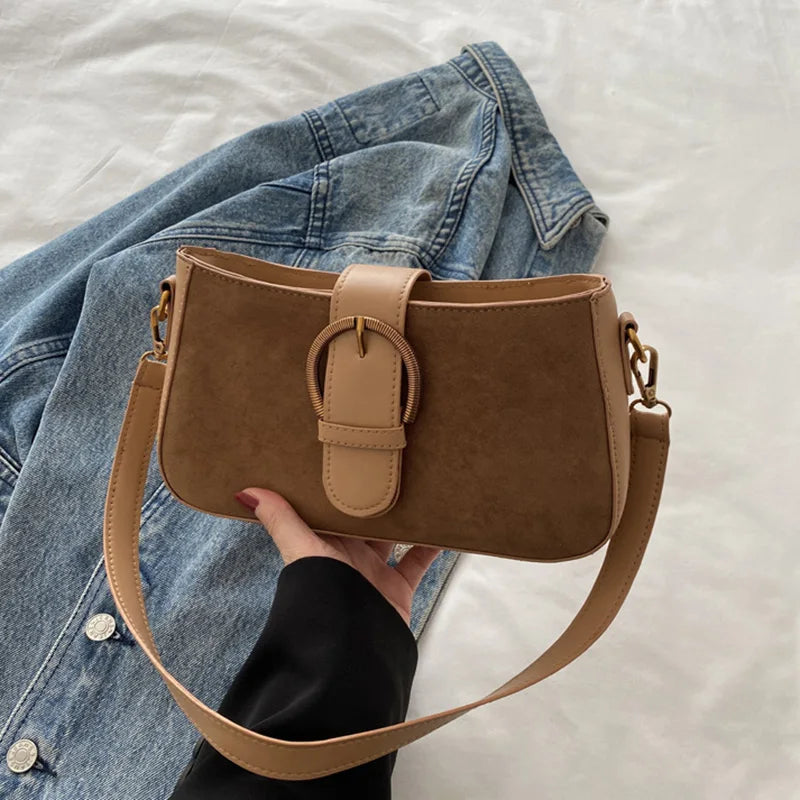 Lock-Accent Square Crossbody Bag