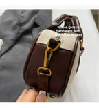 Canvas Baguette Crossbody Messenger Bag