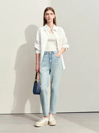 Ankle-Length Slim Tapered Jeans