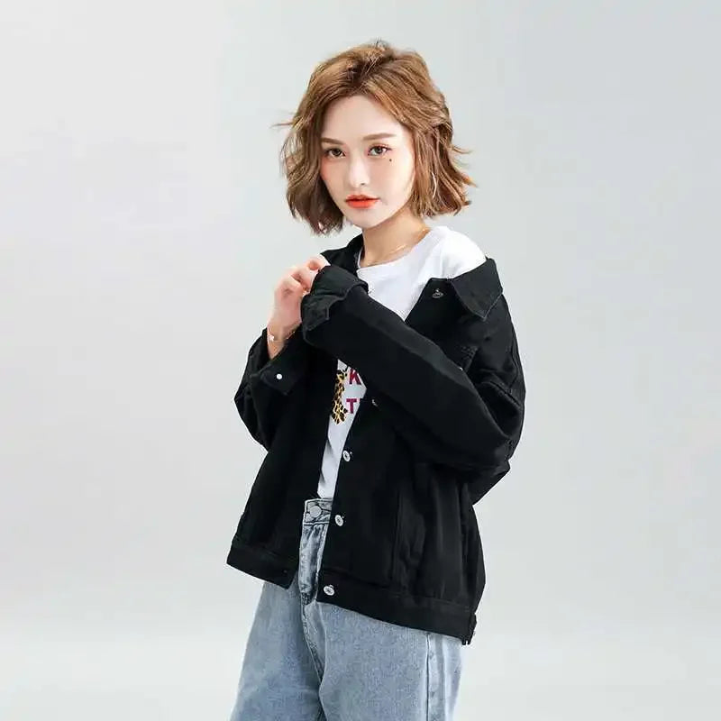 Plus Size Loose Denim Jacket