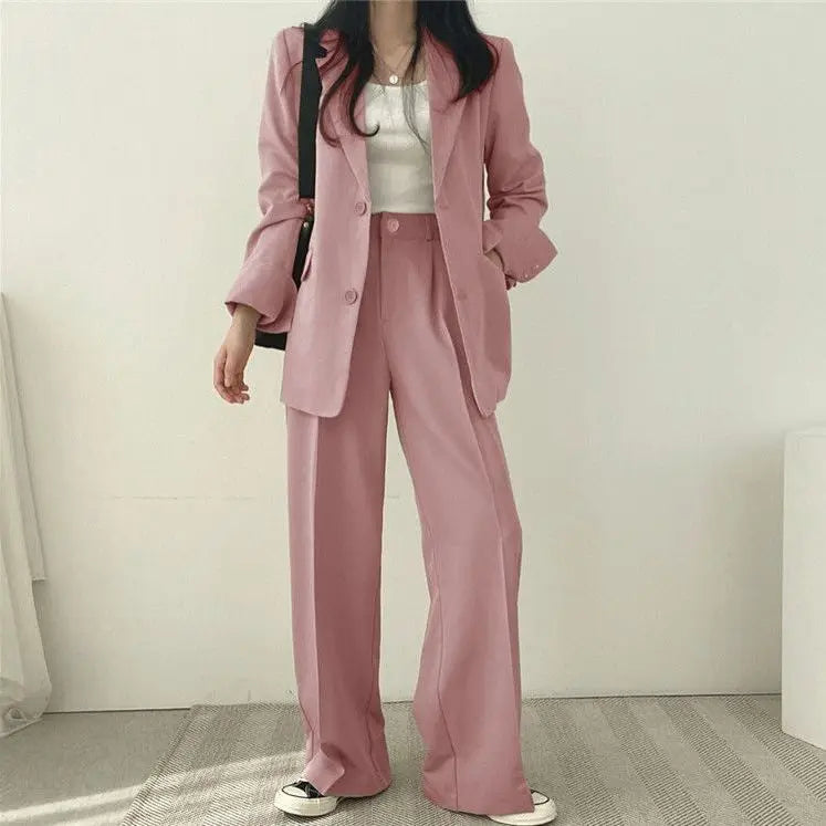 Tailored Collar Wide Leg Set