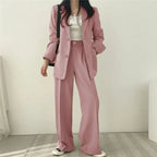 Tailored Collar Wide Leg Set