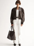 PU Leather Zip Biker Jacket