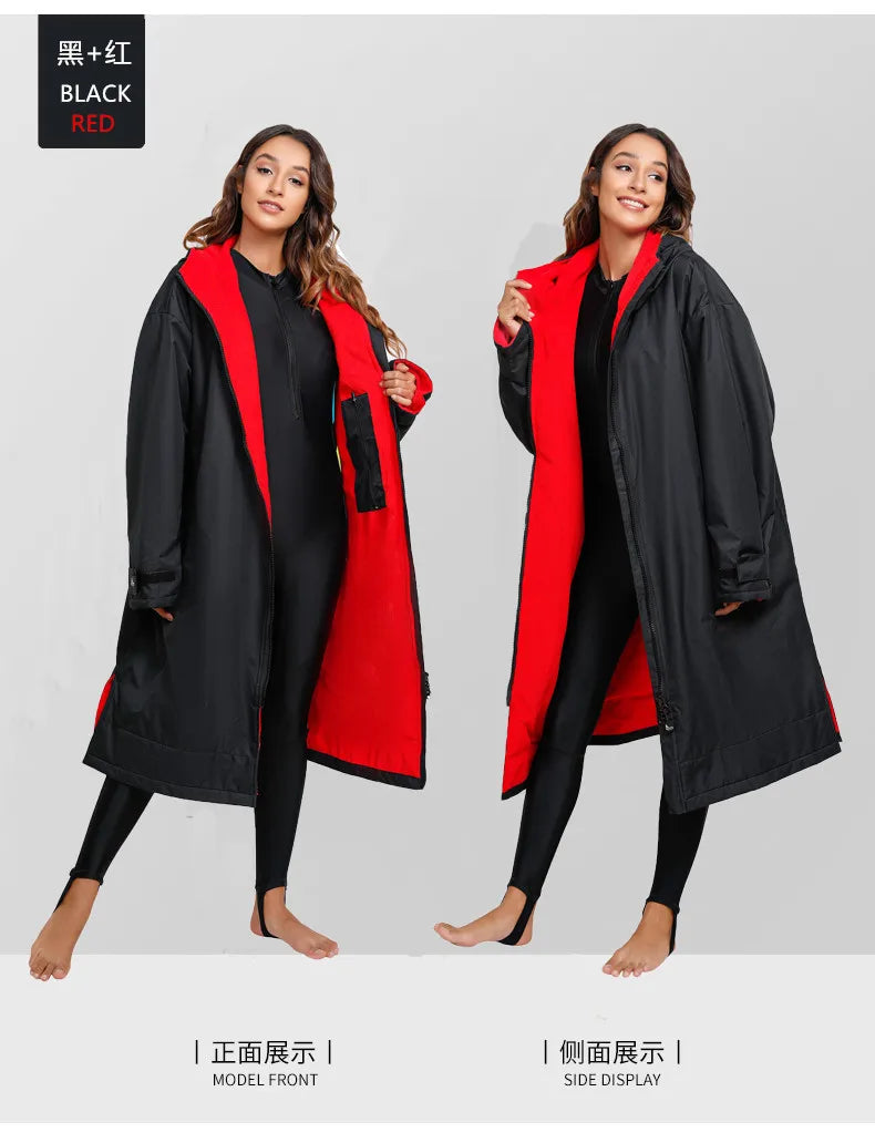Unisex Water-Resistant Swim Parka Poncho