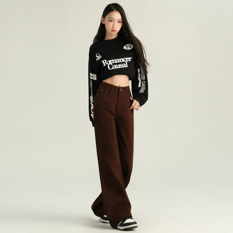 Drapey Wide Leg Commute Jeans