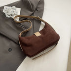 Suede Hobo Crossbody Handbag