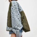 Patchwork Sleeve Streetwear Jacket Women's