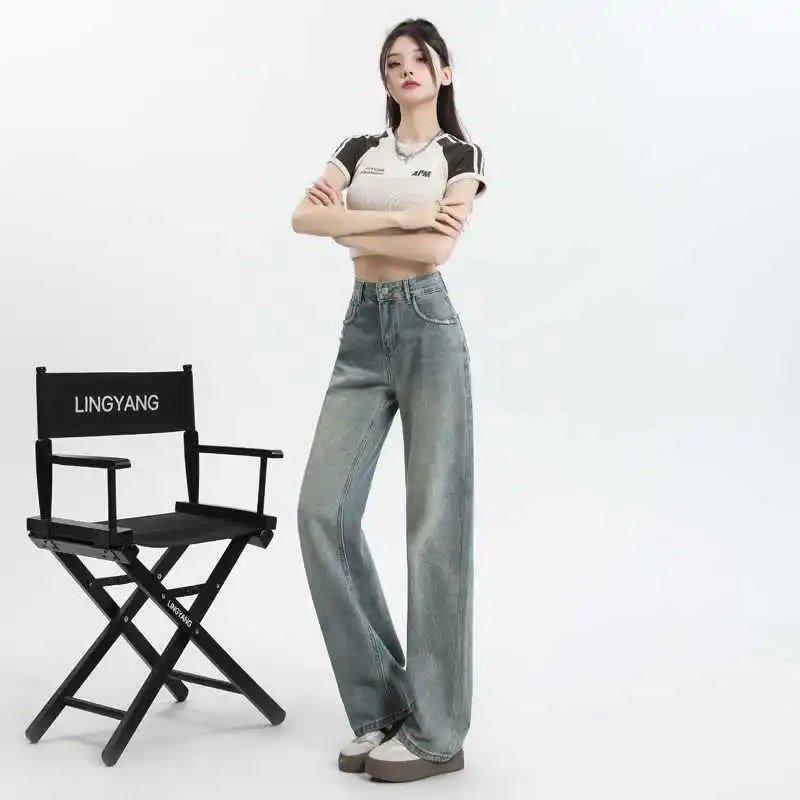 Retro Narrow Straight Leg Jeans