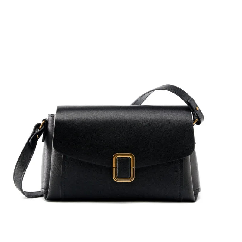 Two-Strap Leather Commuter Satchel