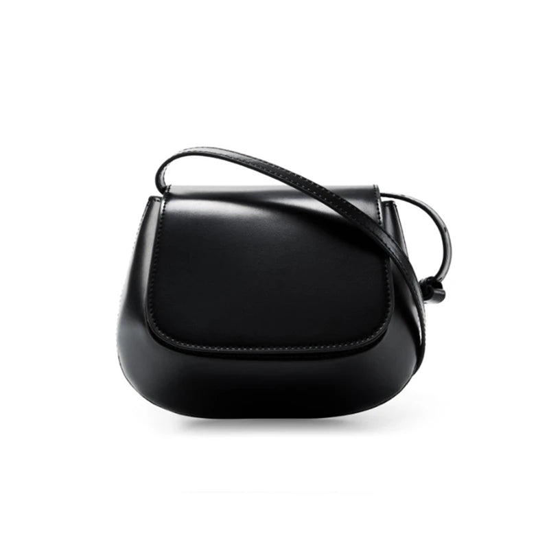 Genuine Leather Saddle Crossbody Bag