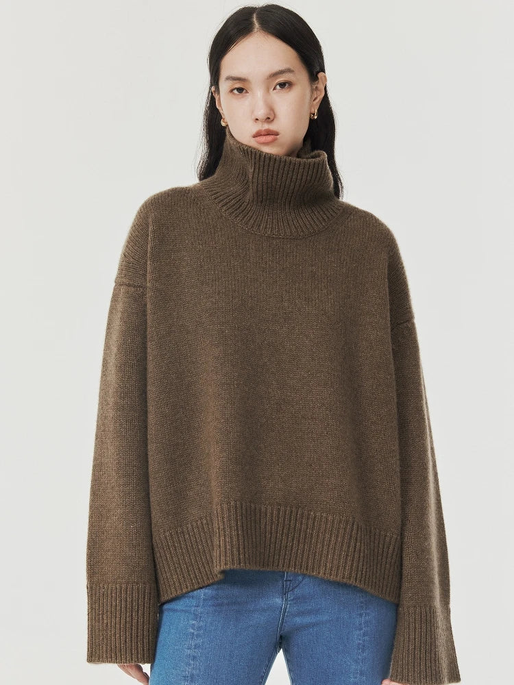 Thick Cashmere Turtleneck Sweater Women's