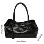 Slouchy Buckle-Closure Hobo Bag