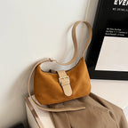 Suede Hobo Crossbody Handbag
